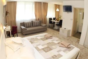 TV a/nebo společenská místnost v ubytování Studio Apartments Mirakul