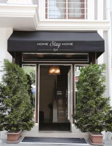 a home style store front with a black awning at Home Stay Home Sisli in Istanbul