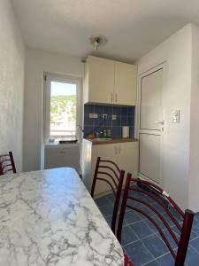 A kitchen or kitchenette at Apartmani Marijanović - Čanj