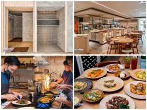 a collage of pictures of a kitchen with plates of food at SA Sutera Avenue Homestay - Kota Kinabalu Area KK City Opposite Imago in Kota Kinabalu
