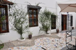 Um jardim no exterior de Hotel Blanco Riad