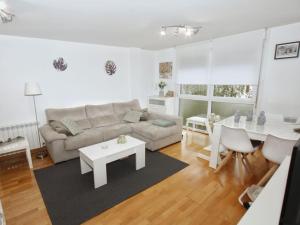 - un salon avec un canapé et une table dans l'établissement Apartamento Buruntzali, à Elizondo