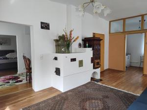 TV a/nebo společenská místnost v ubytování Ferienwohnung Gänseblümchen
