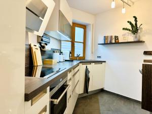 Kitchen o kitchenette sa LIKE HOME, cozy apartment, 2 bedrooms, Netflix, 55" TV, balcony, parking, self-check-in