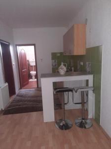 Kuchyň nebo kuchyňský kout v ubytování VILA NATALIJA APARTMANI