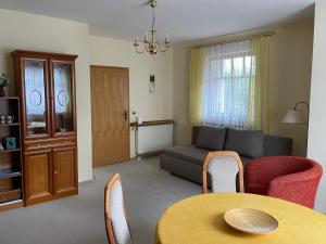 Χώρος καθιστικού στο Ruhige Ferienwohnung Lutherstraße