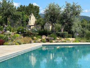 una piscina nel mezzo di un giardino di Magnifique Villa en Provence a Fayence
