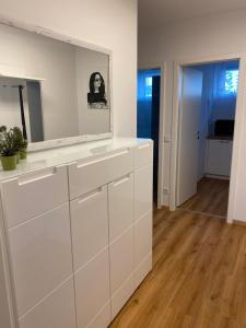 Kuchyň nebo kuchyňský kout v ubytování Marl Central Apartment