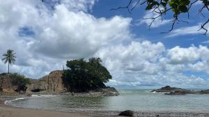 wyspa w oceanie z drzewami na plaży w obiekcie Villa Kataleya w mieście Dominical