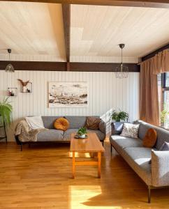 Posezení v ubytování Haukaberg House
