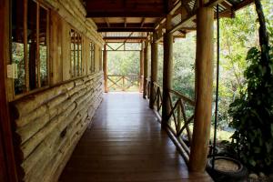 an inside view of a porch of a house at Montaña Verde in Rivas