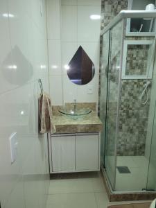 Koupelna v ubytování Apartamento aconchegante!