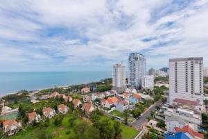 an aerial view of a city with tall buildings at Căn hộ Studio The Sóng Vũng Tàu in Vung Tau