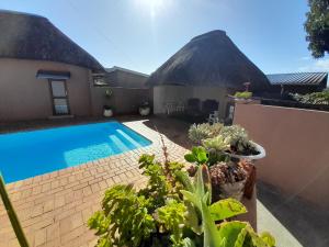 een huis met een zwembad en een aantal planten bij African Thistle in St Lucia