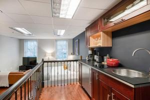 a kitchen with a sink and a counter top at Downtown Studio w AC nr N Station TD Garden BOS-211 in Boston