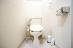 a bathroom with a white toilet in a stall at COSMOS REID Minamiazabu in Tokyo