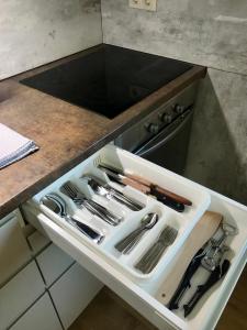Kuchyňa alebo kuchynka v ubytovaní Deviza Apartments