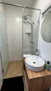 Koupelna v ubytování Rezidex Apartmanház