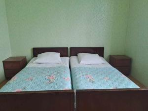 2 letti singoli in una camera da letto con 2 comodini di Guesthouse Luka a Martvili