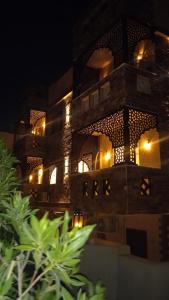 a building with lights on it at night at Villa Silia in Sharm El Sheikh
