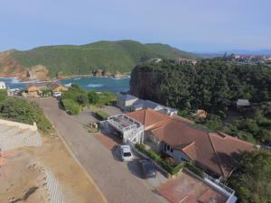 an aerial view of a house on the beach at Glenview Heads Apartments in Knysna