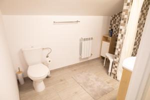 a bathroom with a toilet and a sink at Zielona Zagroda Agnieszka Połeć in Poświętne +32 photos
