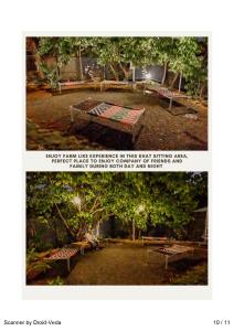 two pictures of a picnic table in a park at The Lilly Pad in Nashik