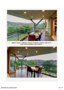 a house with a balcony and dining room with a view at The Lilly Pad in Nashik