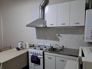 a kitchen with a stove and a sink at Terra in San Juan