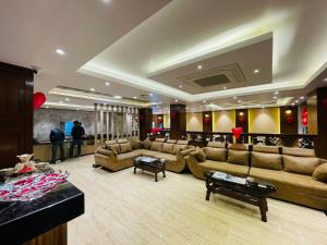 Χώρος καθιστικού στο Hotel Aerocity
