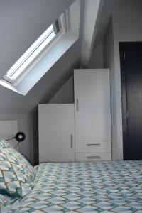 Postel nebo postele na pokoji v ubytování Gîte l'éphémère