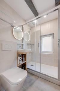 安錫的住宿－L'Escale bleue，一间带卫生间和淋浴的浴室