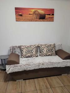 a couch in a room with a picture on the wall at Casa Eni in Cluj-Napoca +15 photos