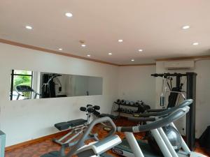 a gym with three exercise bikes in a room at Carlson Hotel, Osborne Foreshore Phase 2, Ikoyi in Lagos +17 photos