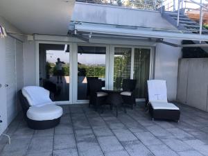 Posezení v ubytování Ferienwohnung am Bodensee - Ruhe,Natur und Golfgenuss