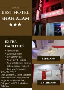 a flyer for a hotel with descriptions of a room at Best Hotel Shah Alam @ UITM, i-City & Hospital in Shah Alam