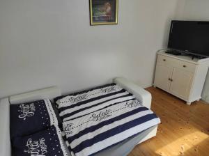 Postel nebo postele na pokoji v ubytování Ferienhaus Bieberhöhe
