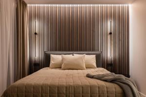 Katil atau katil-katil dalam bilik di Birzes dzīvoklis (Birzes condo)