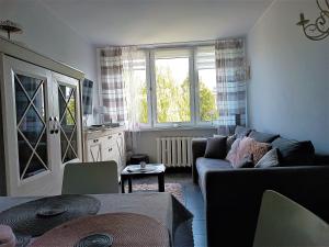 Χώρος καθιστικού στο Kryształowy apartament