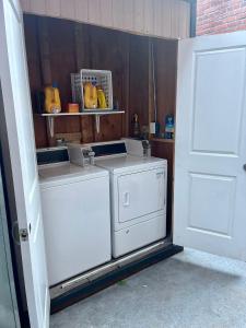 a white washer and dryer in a room at Studio Gaslamp Conv Cntr - W Parking & 2 Beds #4 in San Diego