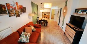 Μια τηλεόραση ή/και κέντρο ψυχαγωγίας στο Apartamenty nad Złotym Potokiem +33 φωτογραφίες
