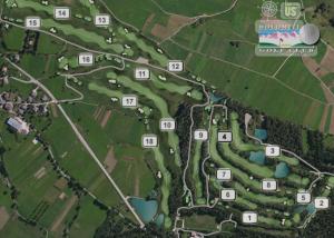 una mappa di un parco con i numeri sopra di Pisolo Cottage a Ronzone