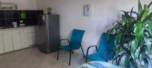 Kuchyň nebo kuchyňský kout v ubytování cabaña 83 Santorini