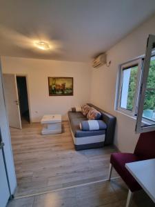 a living room with a couch and a table at Apartment Marijana in Tivat