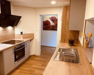 Kuchyň nebo kuchyňský kout v ubytování Azuria Schwarzwald Loft