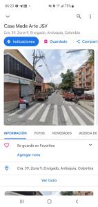 a screenshot of a street with a picture of a crosswalk at I am envigado. in Envigado