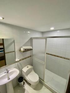 Koupelna v ubytování San Ignacio Hotel