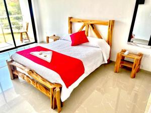 Hotel la Union客房内的一张或多张床位
