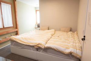 duże łóżko w pokoju z oknem w obiekcie 池袋Apila w Tokio