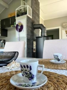 Kuchyň nebo kuchyňský kout v ubytování Apartament Różany